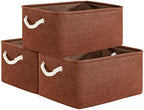 TheWarmHome Decorative Basket Rectangular Fabric Storage Bin Organizer Basket by TheWarmHome
