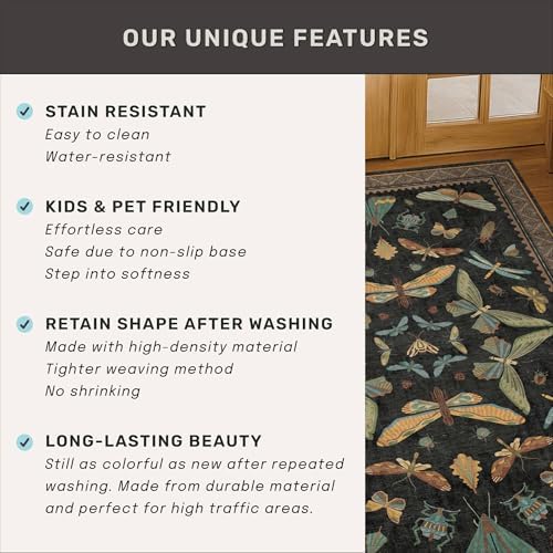 Green and Black 3x12 Long Runner Rugs - Image 6