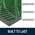 Colorxy Waterproof Front Doormat, Sturdy Natural Rubber Door Mat - Image 3