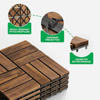 IDZO Interlocking Acacia Deck Tiles 9.6 SQFT - Image 3