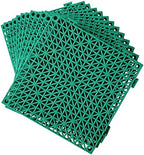 12 Pack Modular Interlocking Cushion 11.6" x 11.6" Rubber Mat Floor Tile Mats by JADERLU