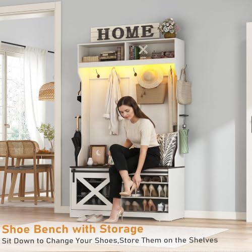 chartustriable 75''H LED Farmhouse Hall Tree - Image 5