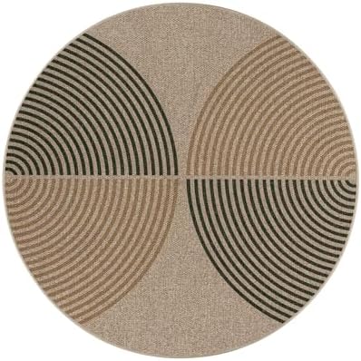 Lahome Modern Rainbow Small Round Rug 3ft, Circle Washable Kitchen Rug - Image 6