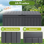 Flamaker Outdoor Storage Box 80 Gallon Resin Waterproof Deck Box - Image 7