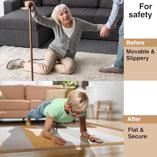 Carpet Edge Trim Binding Rug Edge Protector Thin Rugs Brown 10FT - Image 2