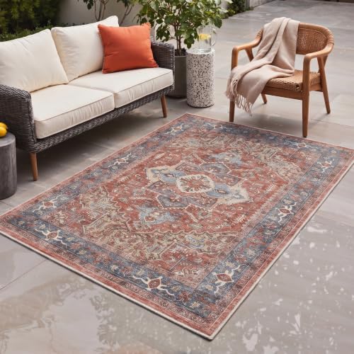 GENIMO 9x12 Outdoor Rug, Washable Quick Dry - Image 3