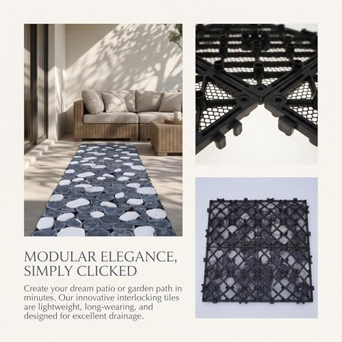 4 Pcs Interlocking Natural Deck Tiles 11.8" x 11.8" - Image 6