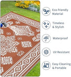 9x12 Outdoor Rug Waterproof Foldable Plastic Straw Carpet - Image 5
