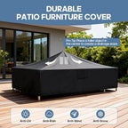 DUMOS Rectangular Outdoor Furniture Cover, Matte Black - Image 5