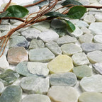 Green Pebble Tile for Shower Floor, Stone Backsplash Tiles - Image 2