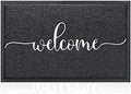 AAZZKANG Welcome Mat Outdoor Indoor Non Slip Front Door Mats Black by AAZZKANG