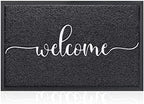 AAZZKANG Welcome Mat Outdoor Indoor Non Slip Front Door Mats Black by AAZZKANG