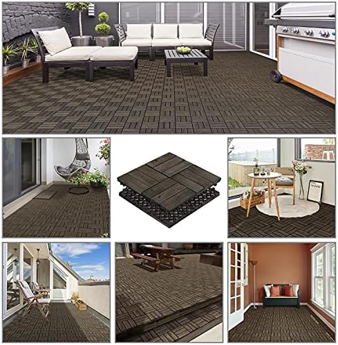 Topeakmart 27PCS Interlocking Deck Tiles 12x12 Patio Flooring - Image 3