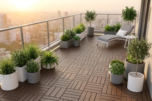 68 Interlocking Deck Tiles, 11.42"x11.42" Patio Tiles - Image 5