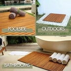 Nordic Teak 100% Solid Teak Wood String Mat - Image 3