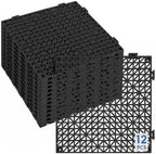 Interlocking Drainage Tiles 12PCS Modular Interlocking Cushion 12" x 12" by Unknown