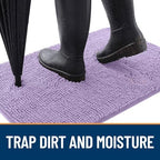 OLANLY Dog Door Mat for Muddy Paws 44x24, Super Absorbent Chenille Mud Mat - Image 2