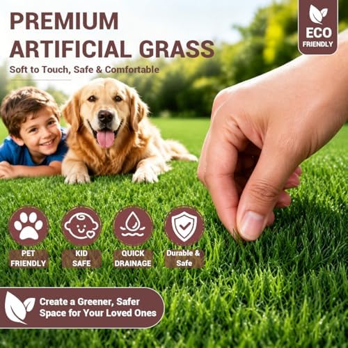 Artificial Grass 2.6x3.3 Ft, Fake Grass Turf - Image 3