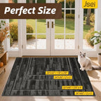 JSEI Dirt Trapper Door Mat 32"x48", Non-Slip Doormat, Light Gray - Image 2