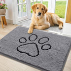 Smiry Dog Door Mat for Muddy Paws, Absorbent Non Slip Dirt Trapper by Smiry
