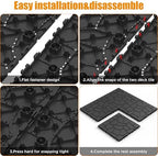 Plastic Interlocking Deck Tiles, 44 Pack, Simulated Gravel, Non-Slip Patio - Image 4