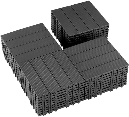 36 PCS Plastic Interlocking Deck Tiles by SkillMaid