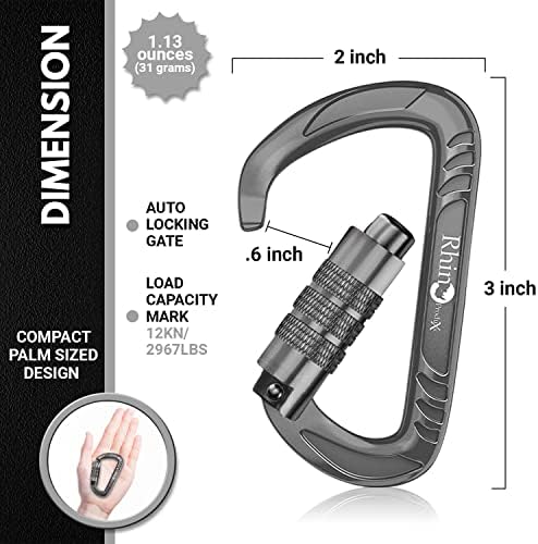 Rhino Produxs 12kN Heavy Duty Carabiner Clips - Image 2