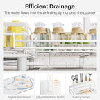 Expandable Dish Drying Rack for Kitchen Counter, Stainless Steel - Image 6