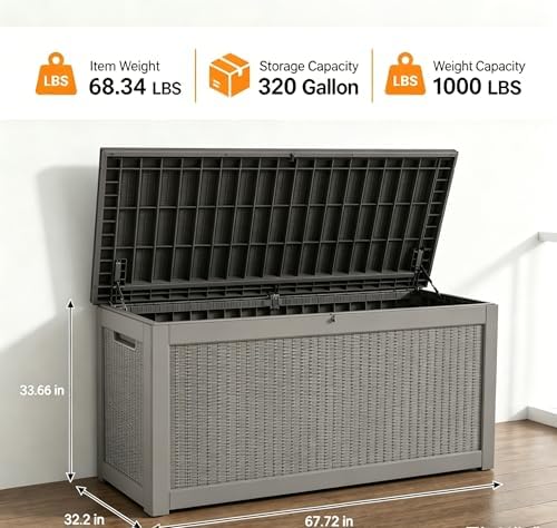 LAUSAINT HOME 320 Gallon Outdoor Storage Box, Package Delivery Box - Image 2