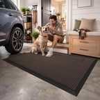 LUMI Outdoor Door Mat Traps & Hides Dirt 35.5x59, Outside Entrance - Image 4