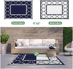 GENIMO Outdoor Rug, Waterproof Plastic Rugs - Image 4