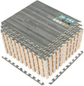 Sorbus Interlocking Wood Grain Foam Floor Tiles by Sorbus