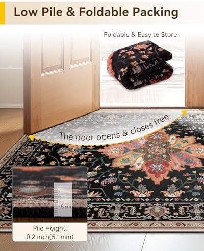 RELEANY Washable Area Rug, Runner 3'x9' - Image 5