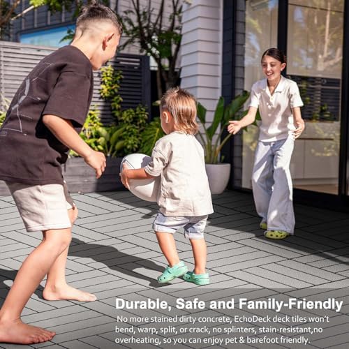 EchoDeck Interlocking Deck Tiles, 54 Pack Patio Tiles Outdoor Interlocking All - Image 3