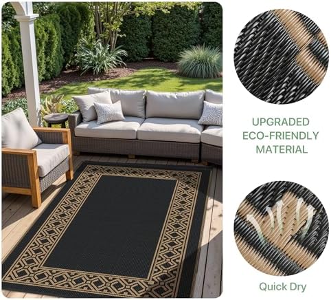GENIMO Outdoor Rug, Waterproof Plastic Rugs - Image 7