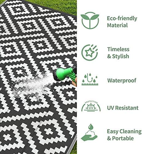 GENIMO Outdoor Rug, Waterproof Plastic Rugs 9'x12' - Image 5