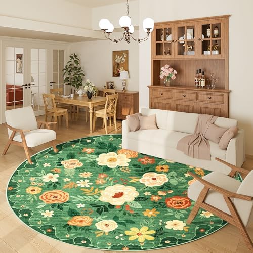 DUKINO 6ft Round Rug, Washable Circle Rug - Image 3
