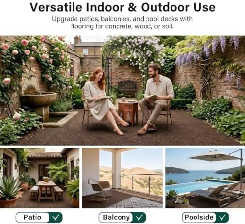 Plastic Interlocking Patio Deck Tiles - Image 7