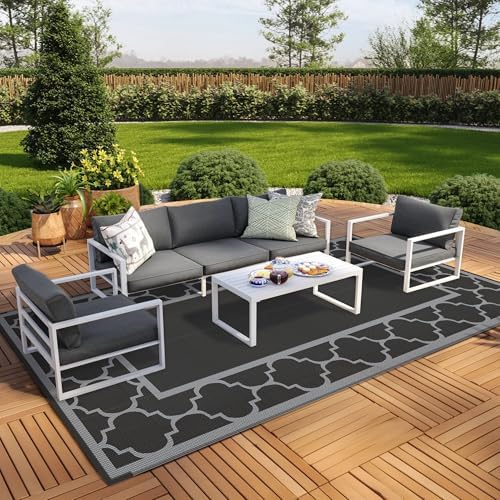 GENIMO Outdoor Rug, Waterproof Plastic Rugs 9'x18' by GENIMO