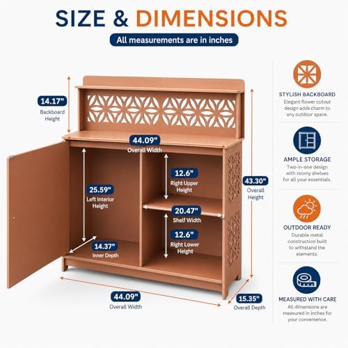 VINGLI Multi-Purpose Outdoor Storage Cabinet - Image 6