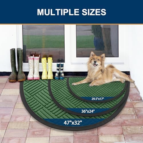 Smiry Half Circle Front Door Mat Outside Entrance - Image 2