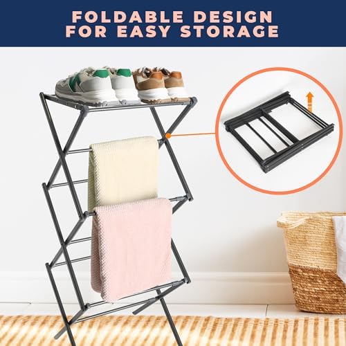 happhom Clothes Drying Rack, Foldable Drying Rack Clothing, Laundry Drying Rack - Image 3