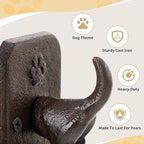 1 Pack Rustic Cast Iron Dog Leash Holder Wall Hook, Heavy Duty Wall Mount Hook - Image 4