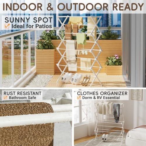 4-Tier Foldable Clothes Drying Rack - Image 6