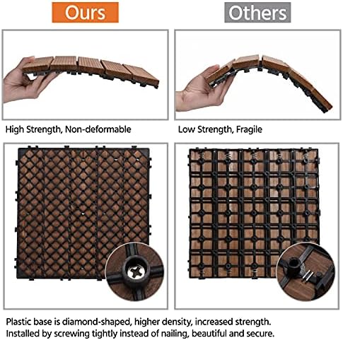 Yaheetech 55PCS Interlocking Deck Tiles Outdoor Patio Floor - Image 5
