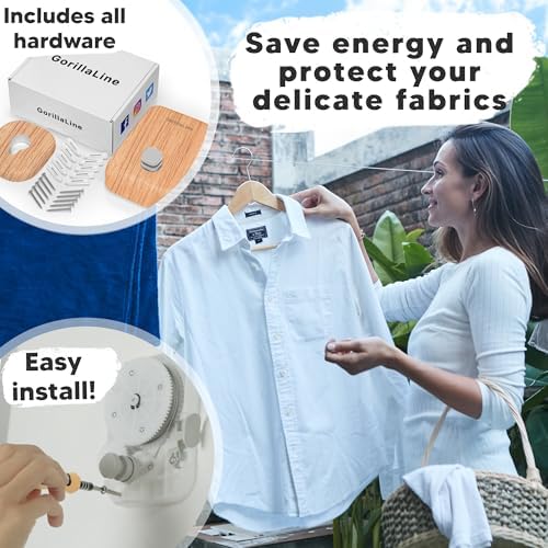 Indoor Outdoor Retractable Clothesline - Image 4
