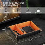 SITHON Valet Tray Desktop Storage Organizer, Removable 2 Compartments Catchall - Image 3