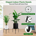 NSYOOMH 5 packs Rustproof Metal Plant Stands - Image 2