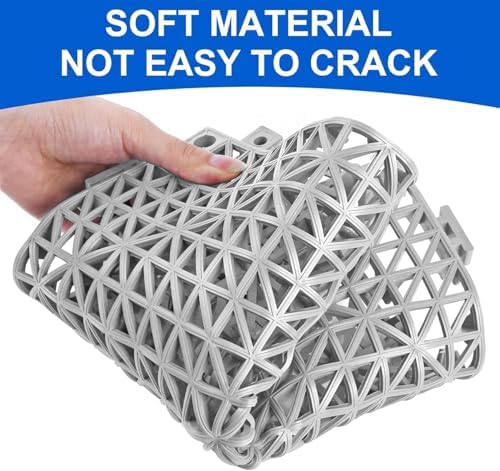 MYFAMIREA Modular Interlocking Cushion 18 Pack 11.8" x 11.8" Rubber Floor Tiles - Image 3