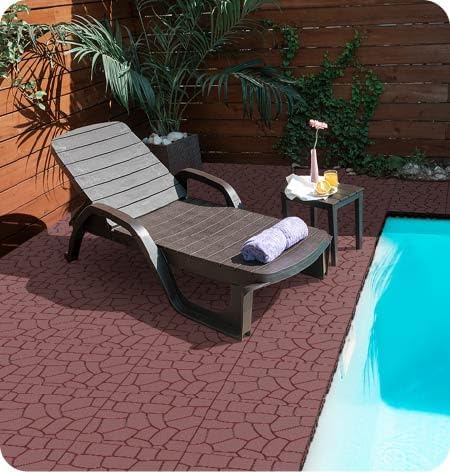 44-Pack Interlocking Deck Tiles, 12x12 Inch Modular Patio Flooring - Image 5